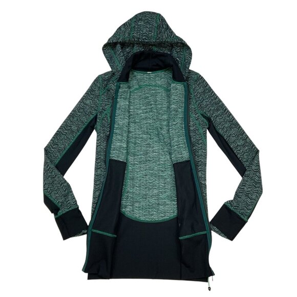 Lululemon Daily Practice Jacket 6 Irregular Spacebone Sea Mist Deep Green Black - Picture 5 of 15